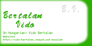 bertalan vido business card